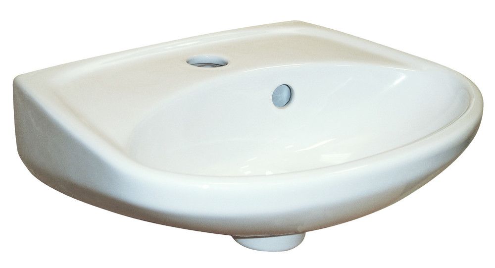 Intro Star Lave-mains 375×280 MM Blanc Avec Trou Robinet Centrale