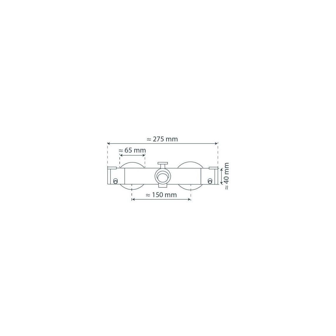52470 LONDON Thermostatic bathtub mixer, chrome vue 9