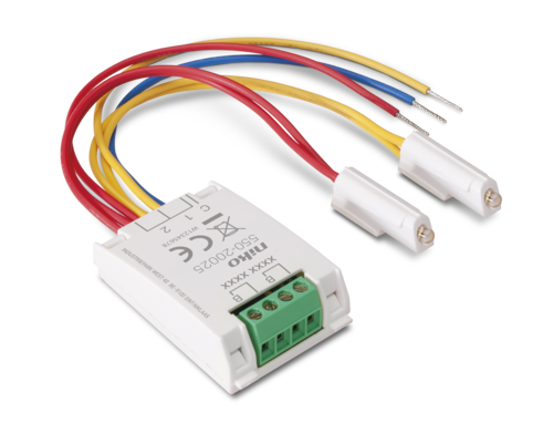 Interface bouton-poussoir pour une ou deux entrées avec LED témoins, blanc chaud, de haute intensité