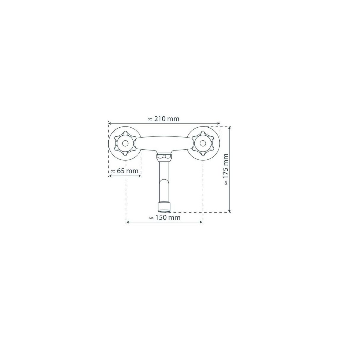 57600 BRILLANT Sink mixer, chrome, for wall fixing vue 4