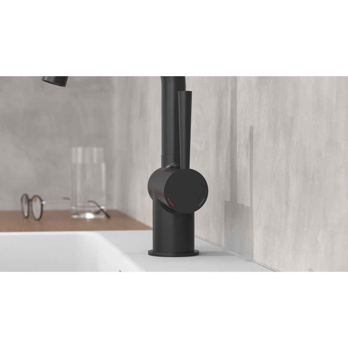 79016 CORNWALL Mitigeur lavabo, noir mat vue 11