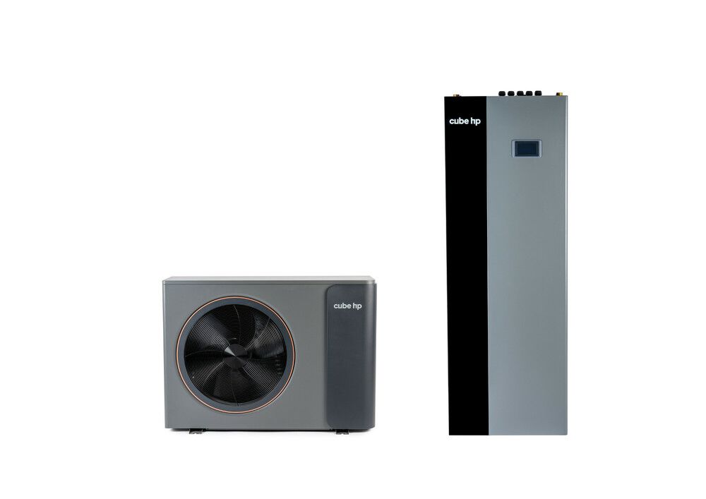 Cube HP Combi S 12 Pompe À Chaleur Air/eau Split Avec Ballon DE 250L 11, KW Mono