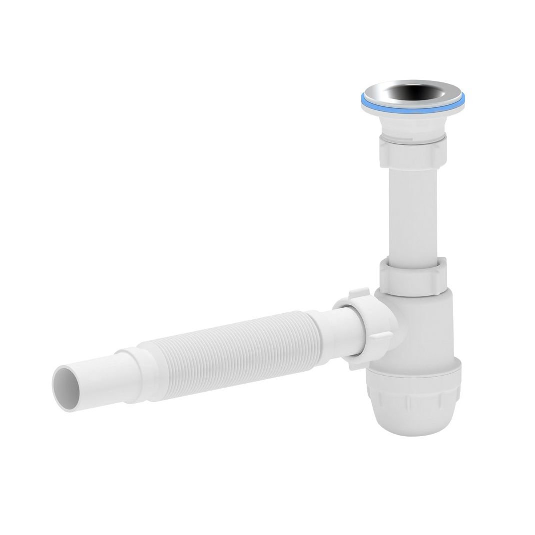 ALONI SIPHON BOUTEILLE FLEXIBLE AVEC CREPINE Ø32CM BLANC vue 2