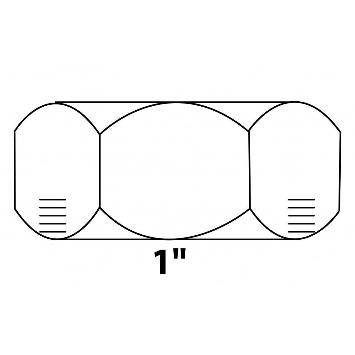 989434355 End cap, brass, 1" female vue 2