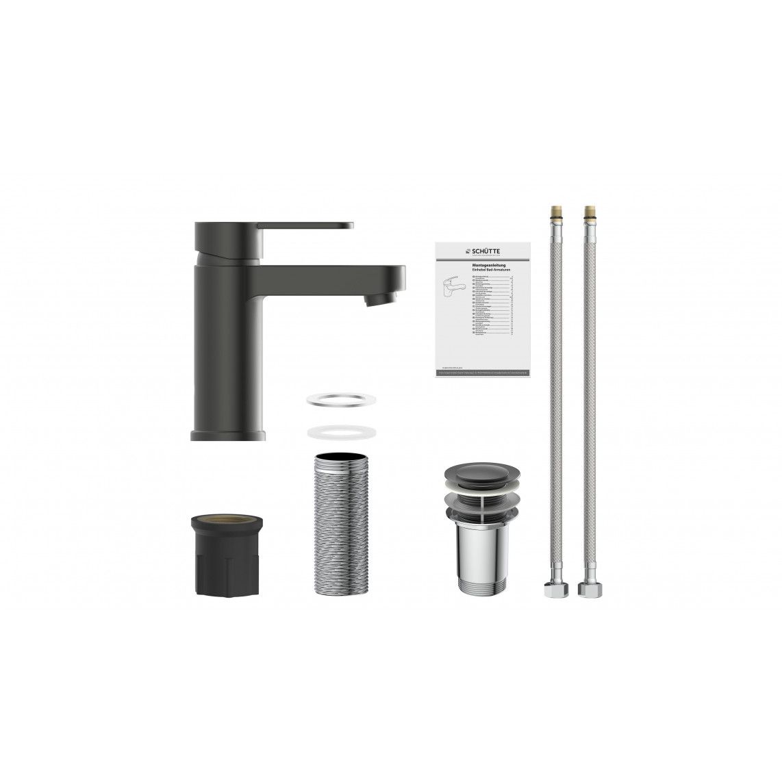 34212 ELEPHANT Wash basin mixer, graphite matt vue 3