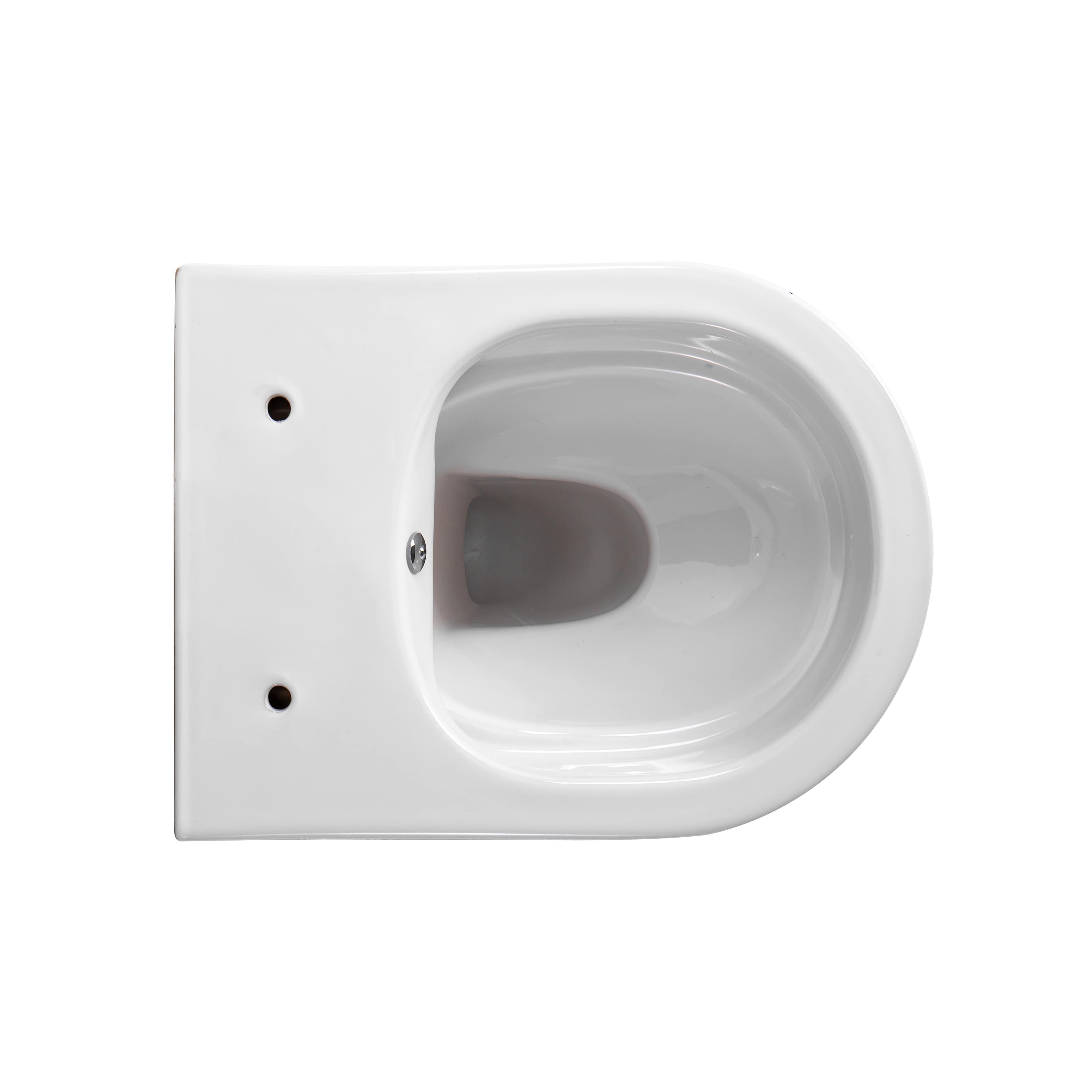 DARLO WC SUSPENDU AVEC BIDET - SANS BRIDE - AVEC ROBINET BIDER EAU FROIDE - SANS ABATTANT - COMPACT 49 CM - BLANC BRILLANT vue 4