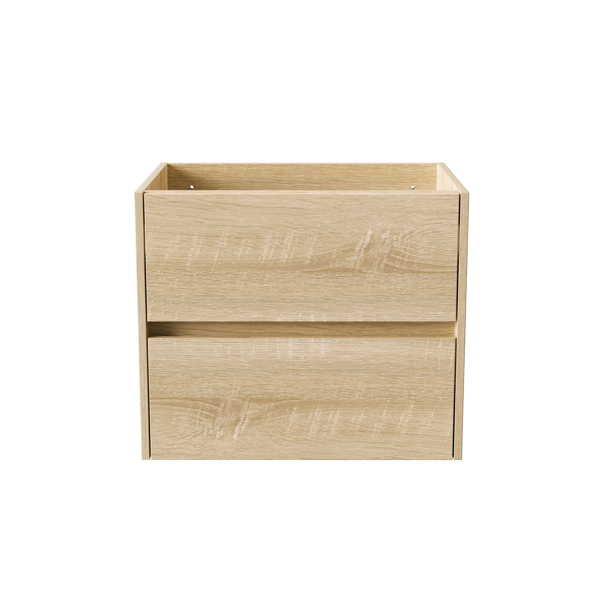 ALONI HAYAT MEUBLE SOUS-VASQUE - 2 TIROIRS - SANS POIGNEE - SOFT CLOSE – 59,5X50X45 CM - CHÊNE vue 2