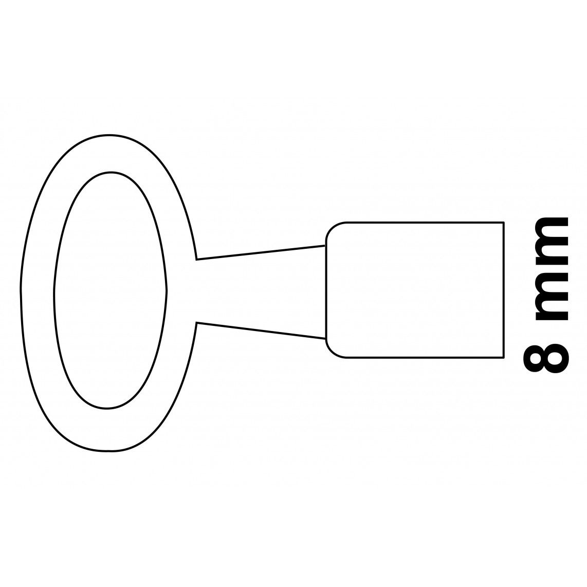 986183149 Mandrel wrench square, metal, 8 mm vue 2