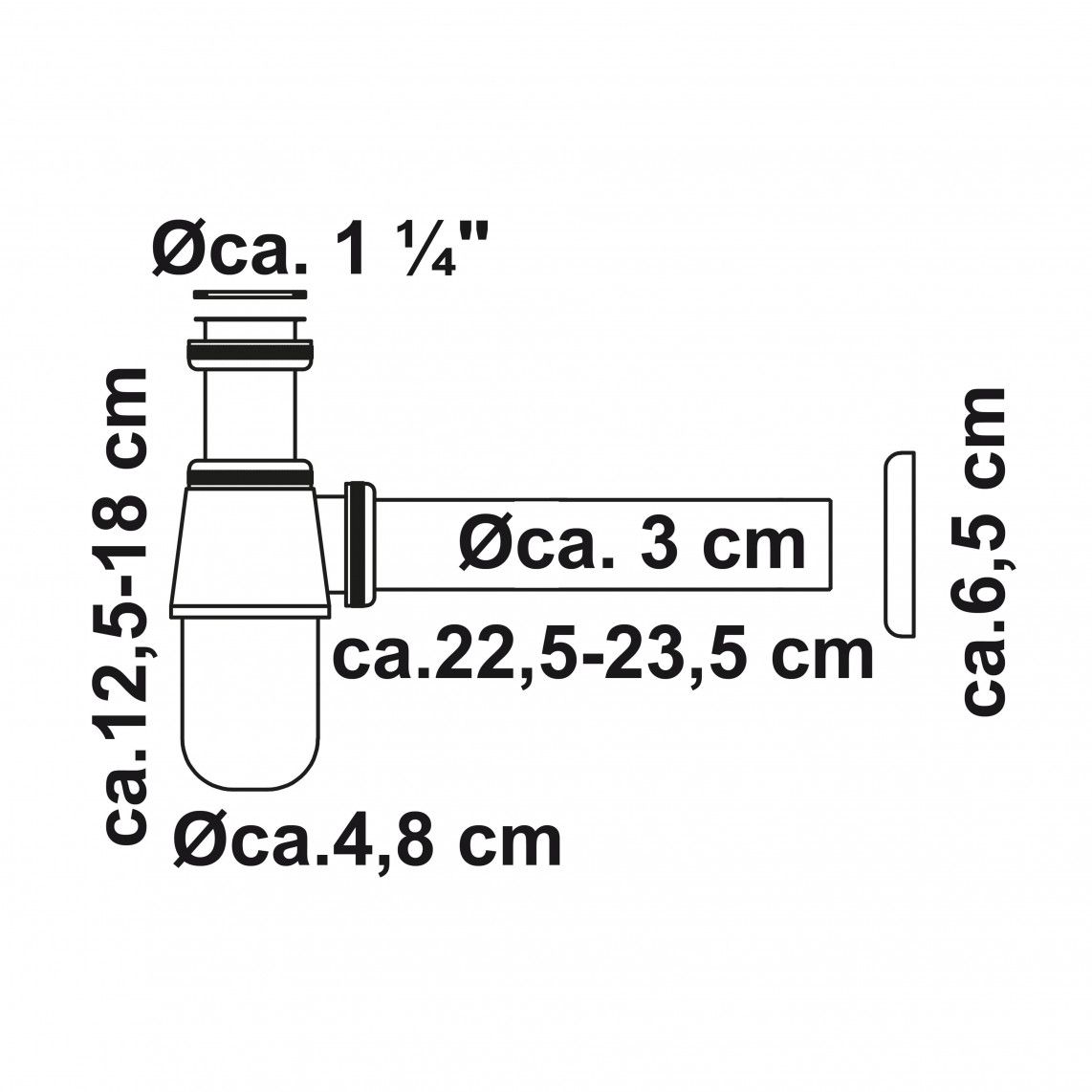 98803110 Bottle trap, chrome, 1 1/4" x 32 mm vue 8