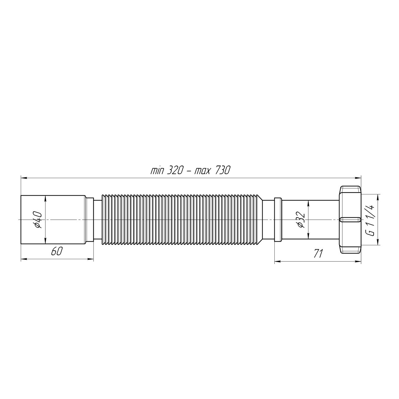 ALONI TUYAU DE RACCORDEMENT FLEXIBLE 6/4’’-Ø40CM vue 2