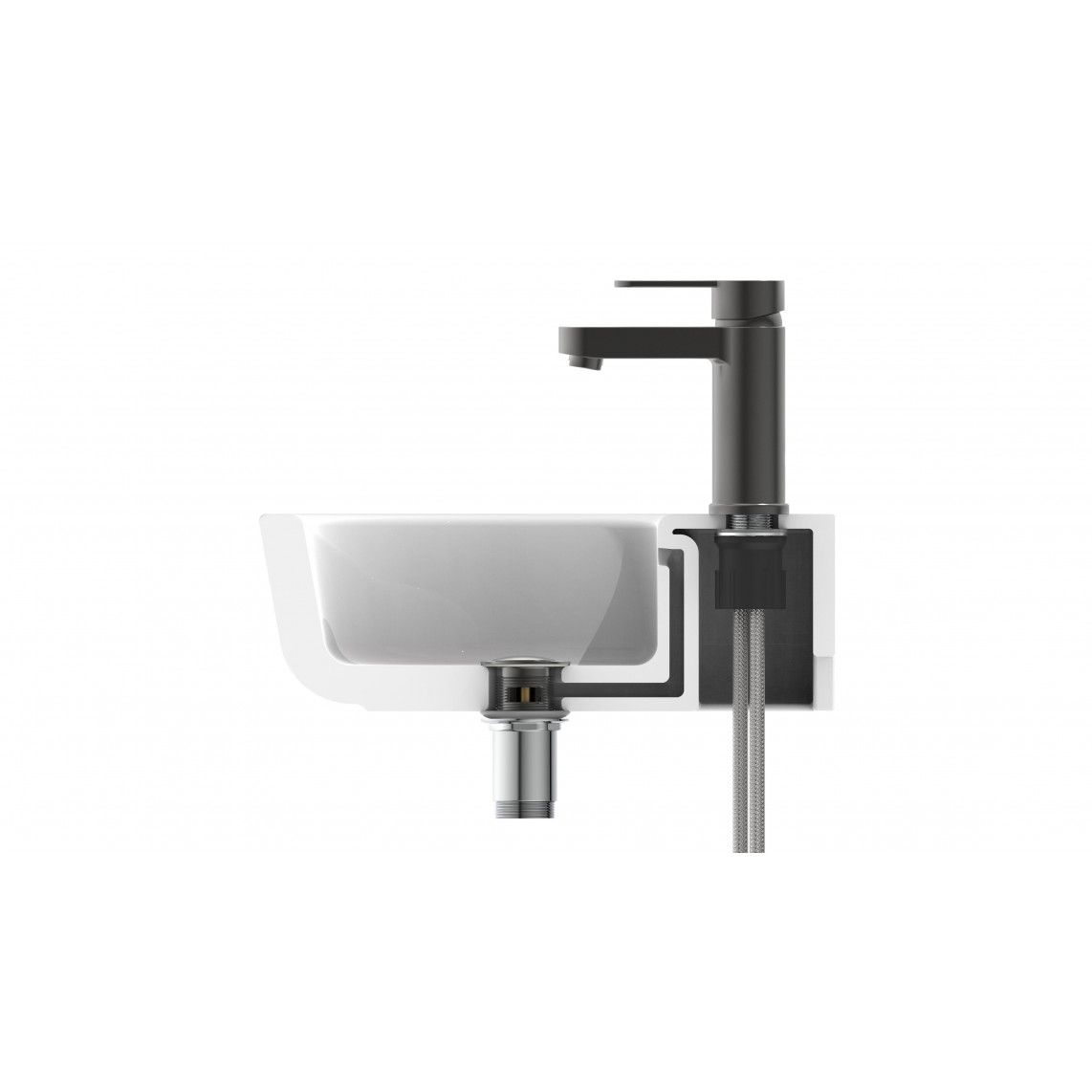 34212 ELEPHANT Wash basin mixer, graphite matt vue 7