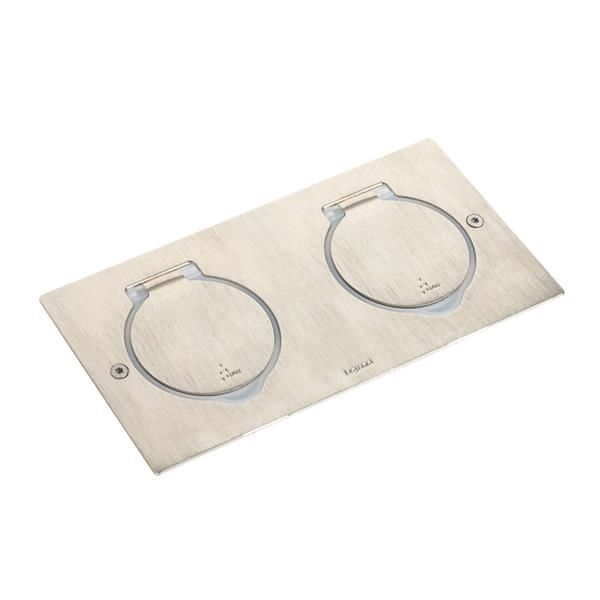 Prises de sol rectangulaire 2 x 2 pôles + T Inox