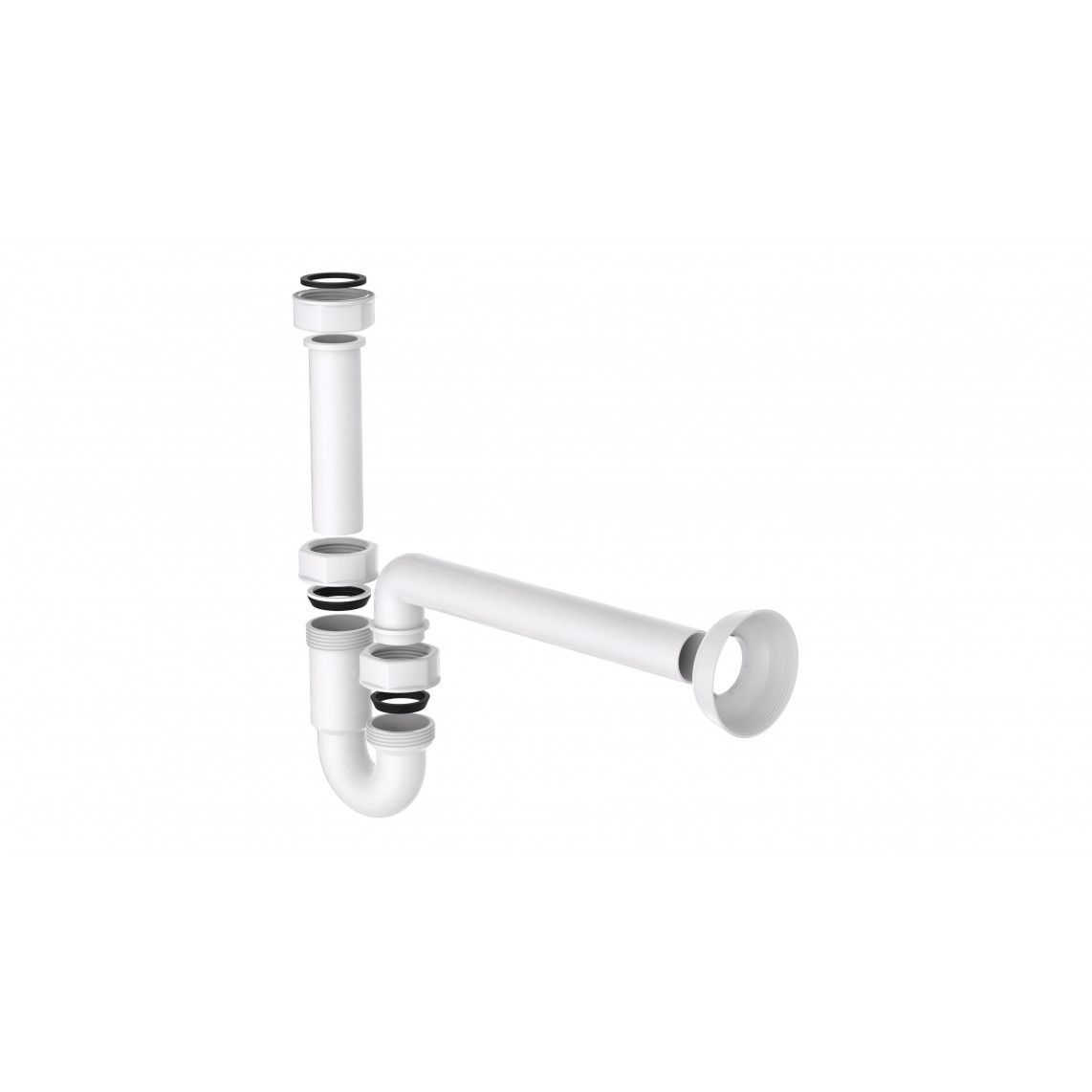 98801048 Tubular trap, plastic, white, 1 1/4" x 32 mm vue 3