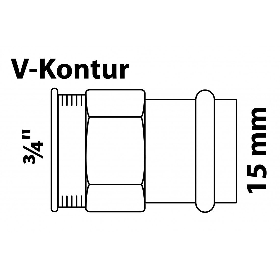 988624554 BR overgangsmof, blanco, 15 mm x 3/4"BI, 1 mof, (P4270g) vue 2