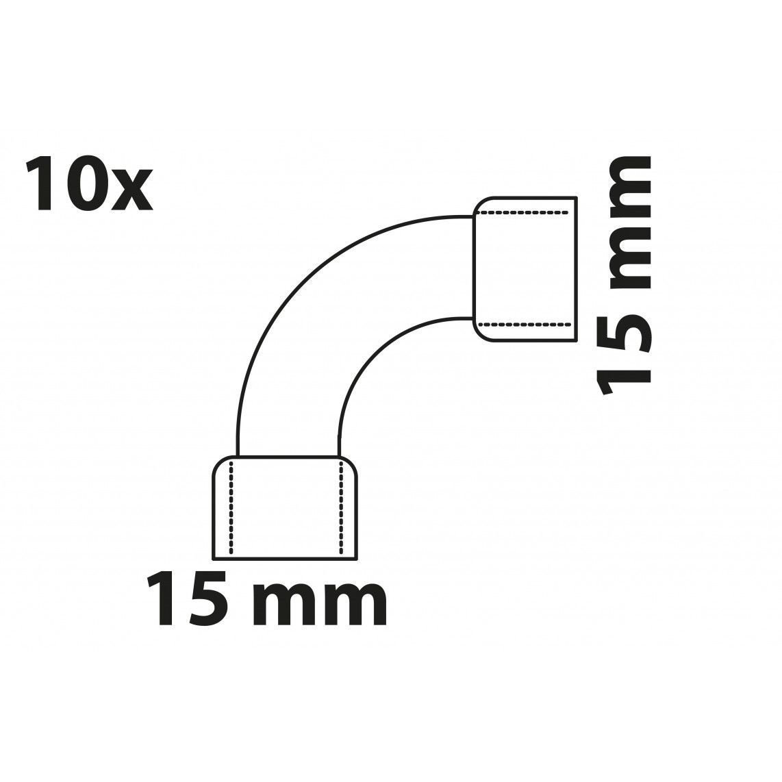 989017655 Elbow 90°, copper solder fitting, 15 mm, 2 sockets (10x) vue 4