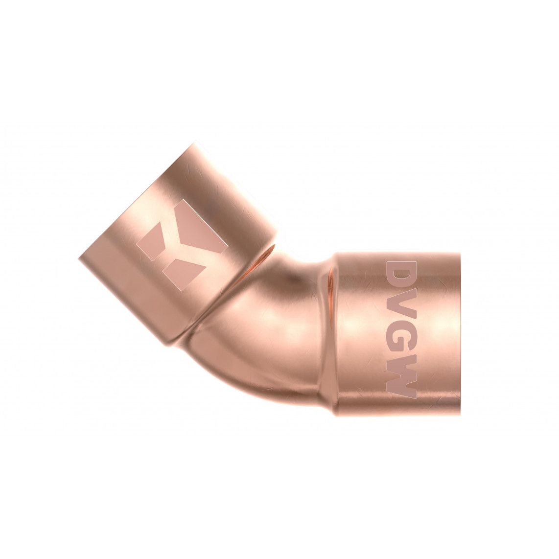 989115055 Elbow 45°, copper solder fitting, 28 mm, 2 sockets vue 3