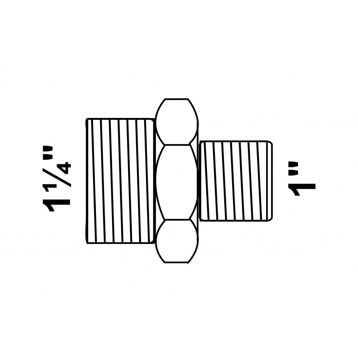 989796055 GI dubbele verloopnippel, gegalvaniseerd, 1 1/4"BU x 1"BU, (245) vue 2