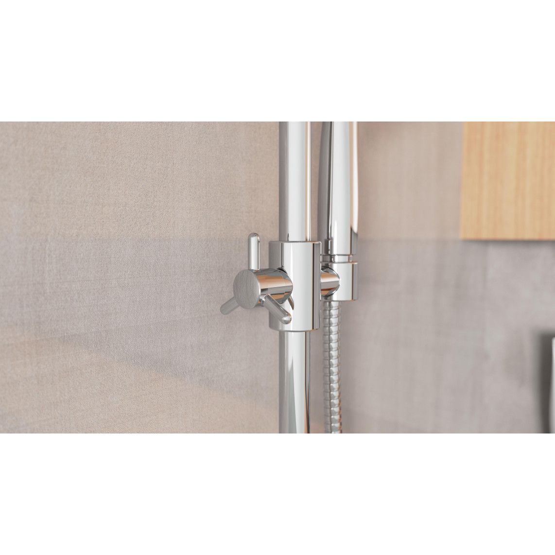DX12009 Overhead shower set, chrome, for glueing vue 11