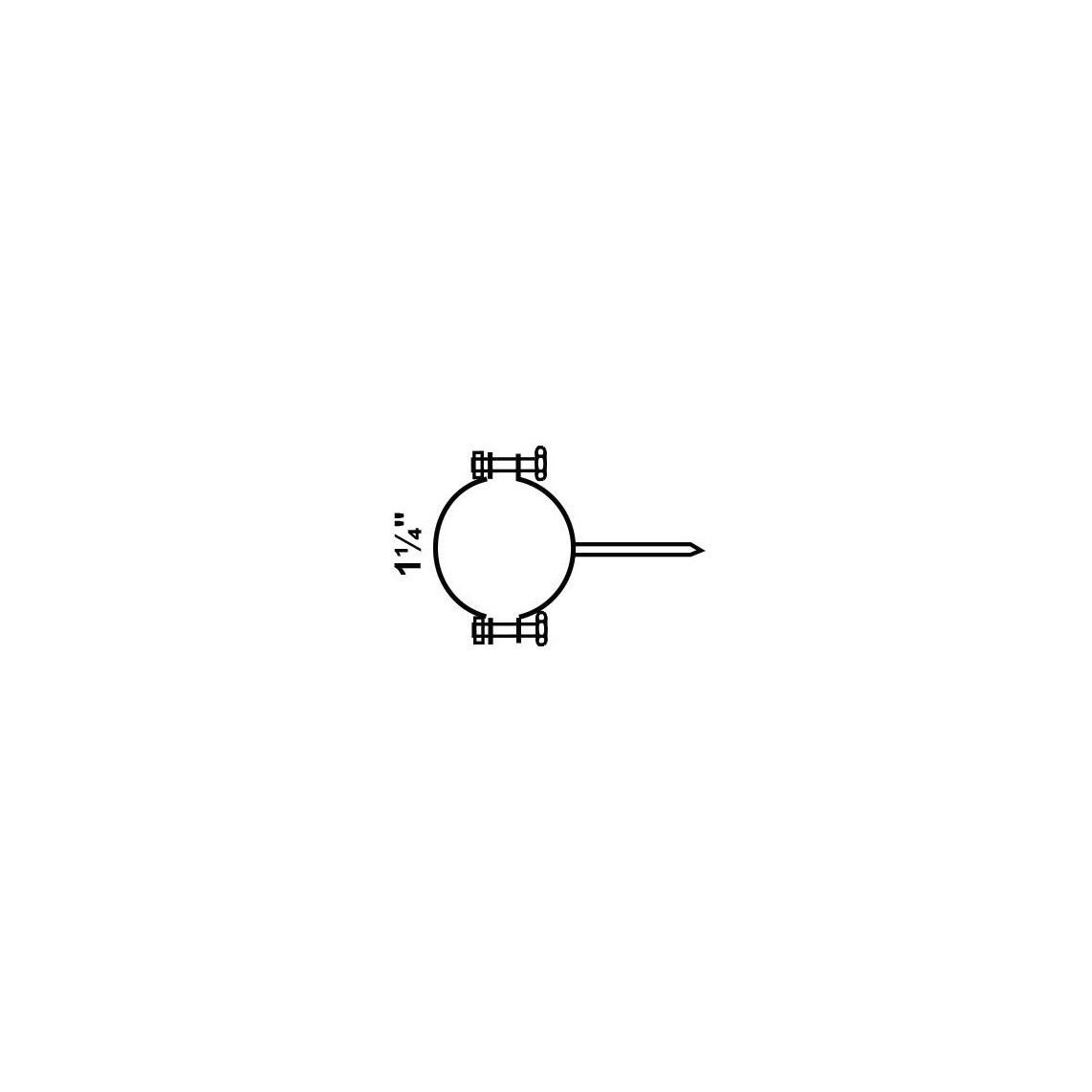 973124017 Pipe clamp, 1 1/4", with tapping nail vue 2