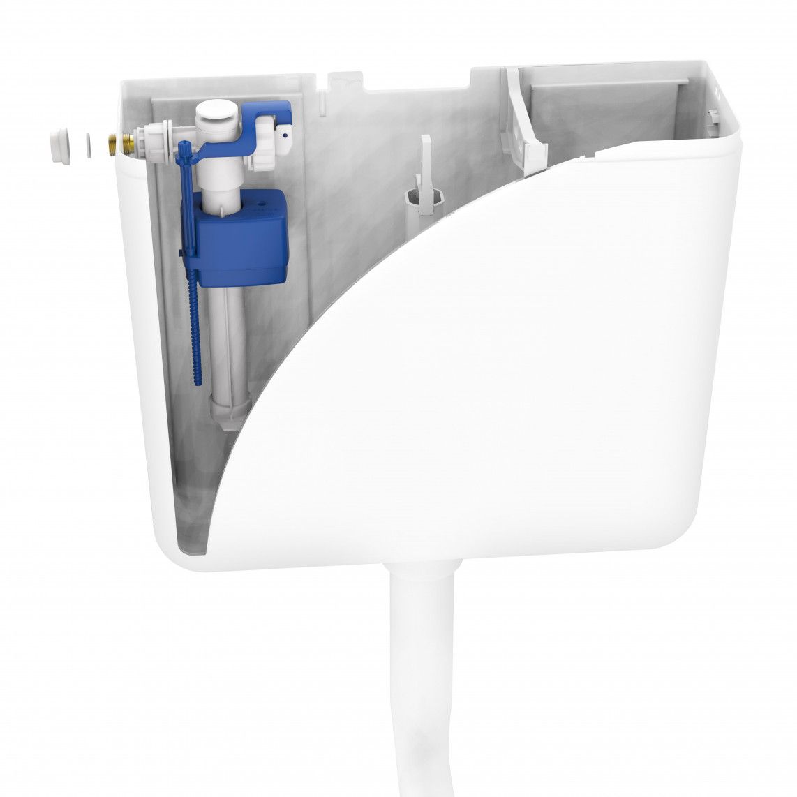 98683800 Universal-Vlotterafsluiter, wit/blauw, 6-9 liter vue 8