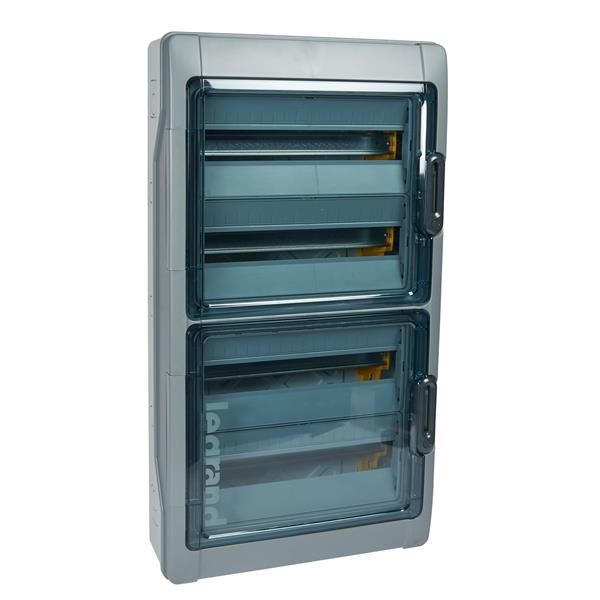 Coffret étanche 4 x 18 modules avec bornier - IP65 - Plexo