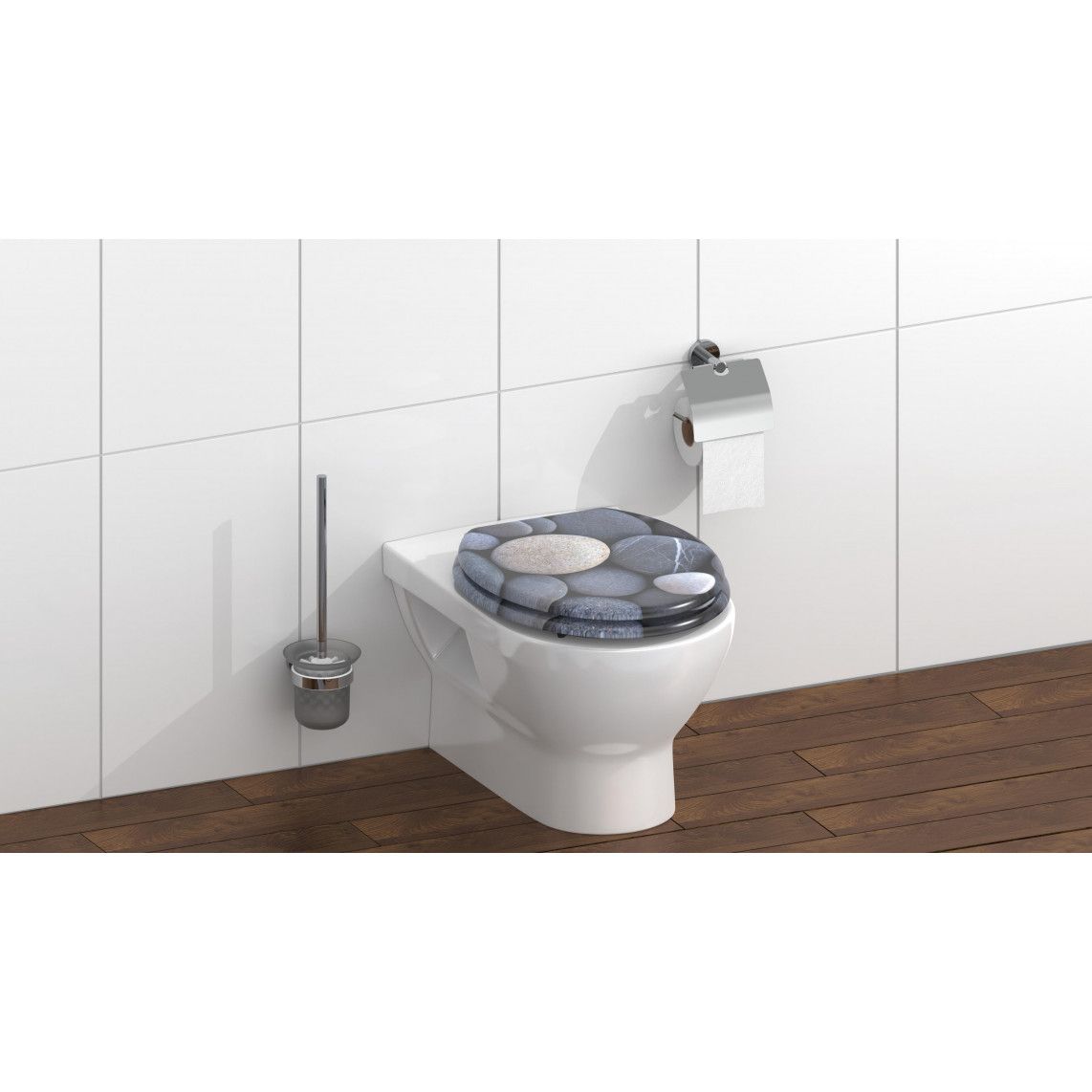 80130 MDF WC-zitting GREY STONES, met valrem vue 8