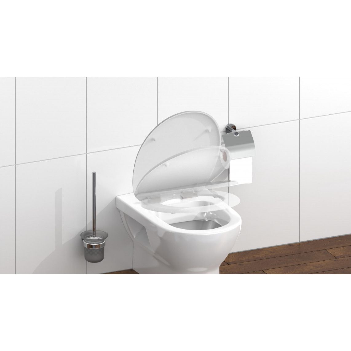 82100 abattant WC en Duroplast WHITE, avec frein de chute vue 9