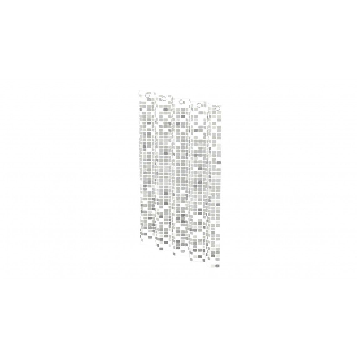 BA0403 Shower curtain, mosaic grey vue 5