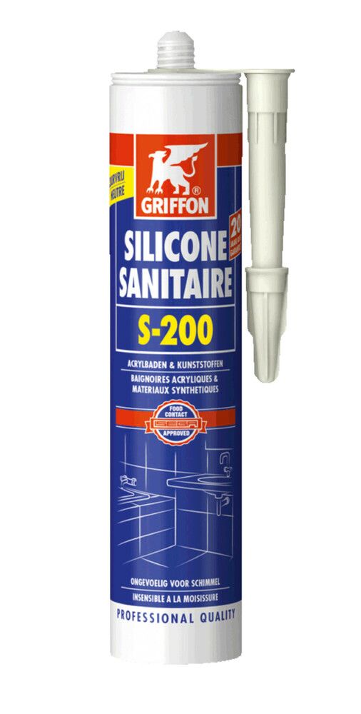 Griffon S-200 Tube EN Silicone DE 300 ML Inodore Pour Plastique Transparent