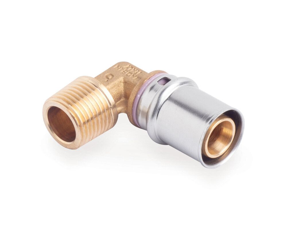 Systempex Coude 90° Tube Alu Raccord À Sertir 26-3/4M