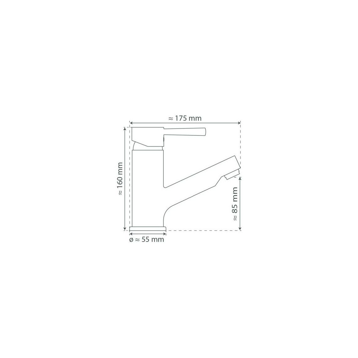 20150 CORNWALL Wash basin mixer, chrome, with pull-out sprayer vue 5