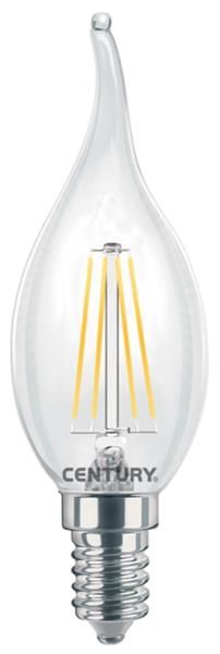 Lampe filament Led coup de vent - 4W - E14 - 2700K - 470lm - IP20