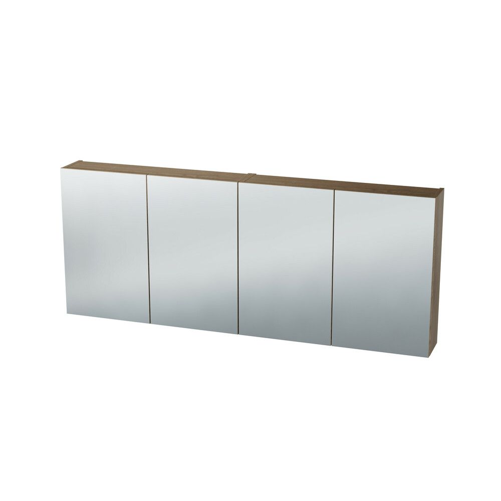 Van Marcke Nebulo Armoire DE Toilette L1600XH650XP178 4 Portes Simple Face Oak Hell