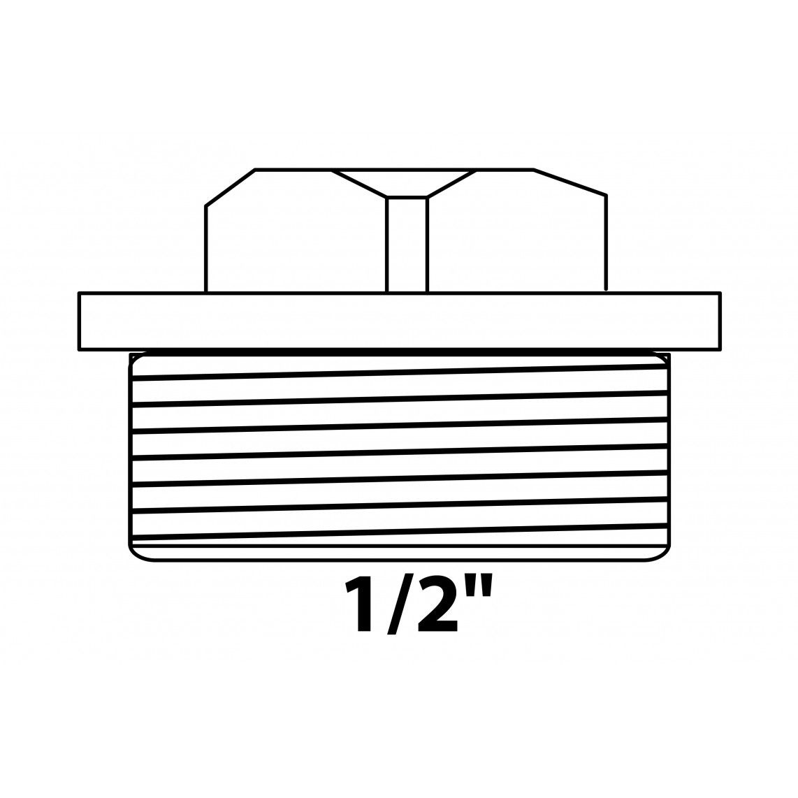 989422355 MS plug, blanco, 1/2"BU vue 2