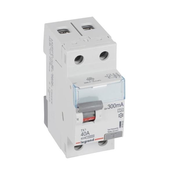 Interrupteur différentiel TX³ 2 pôles 300mA 40A type A - 2 modules