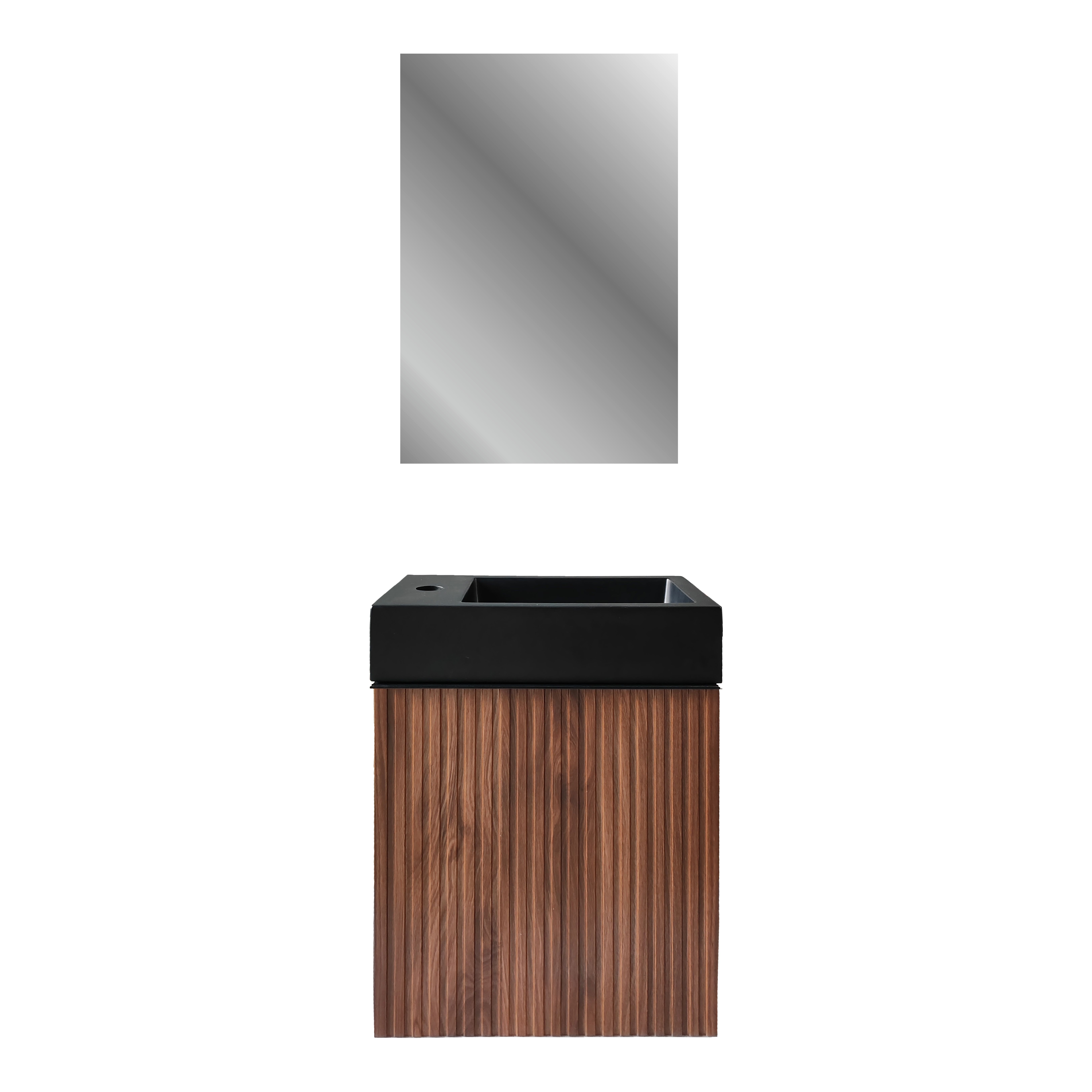ALONI MIKARO MEUBLE DE TOILETTE - 1 PORTE - RÉVERSIBLE - AVEC POIGNÉE - SOFT CLOSE - 40X50X22 vue 3