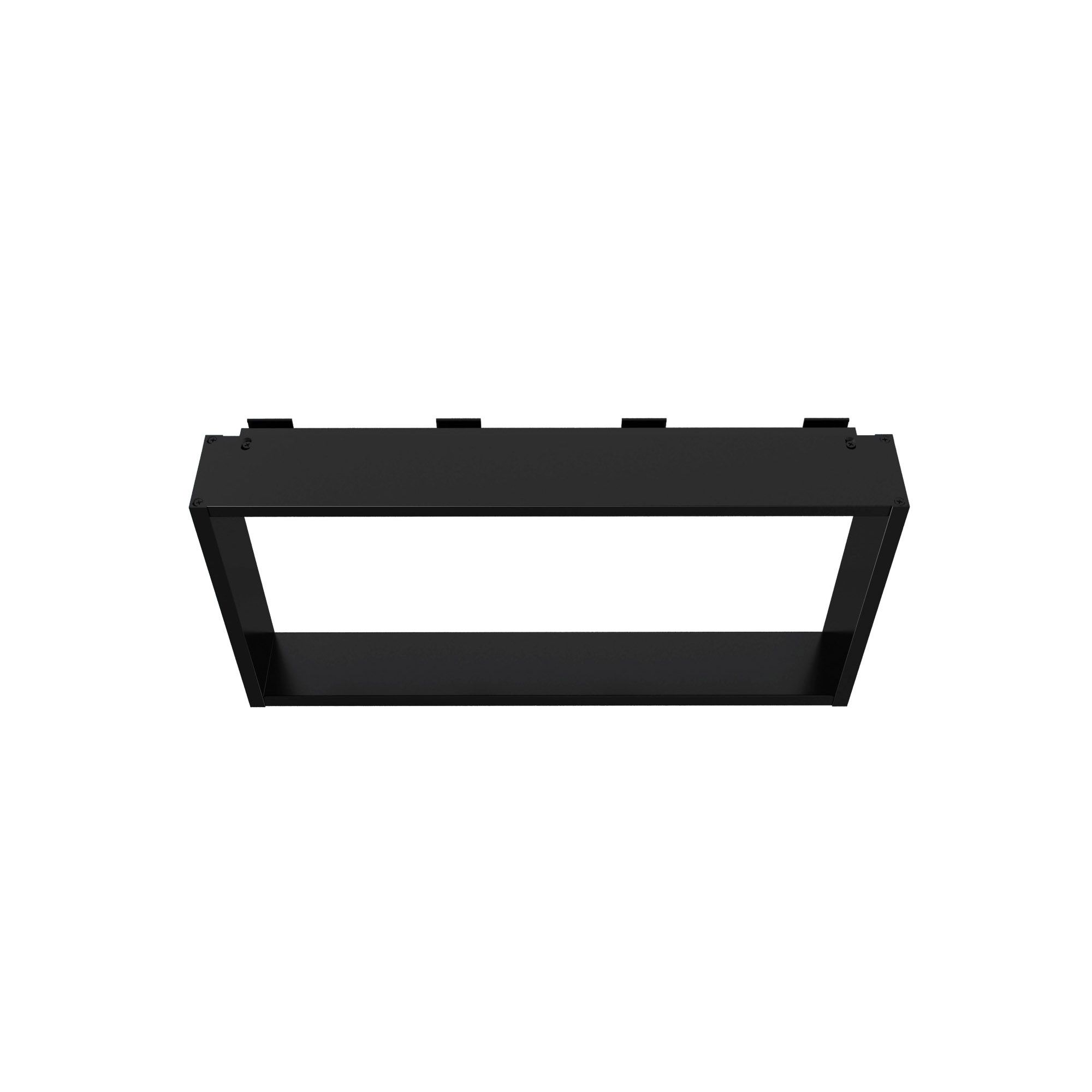 OPBOUWNIS VOOR DOUCHEWAND - 4 HANDDOEKHAKEN - ALUMINIUM - 60X30X8 CM - MAT ZWART vue 2