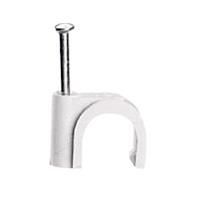 Attache fixfor câble rond 10mm Blanc - pointe longueur 30mm