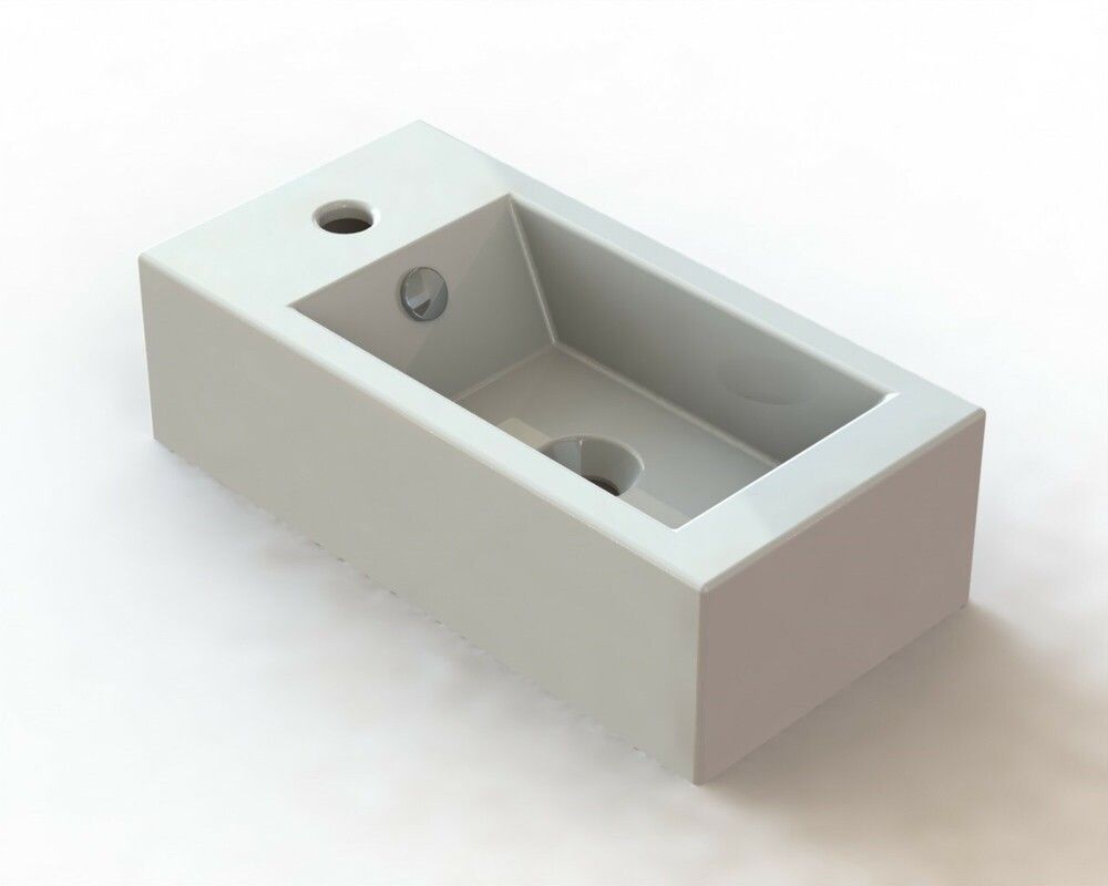 Van Marcke Origine Vigo Lave-mains 250×500×145 MM Trou Robinet À Gauche
