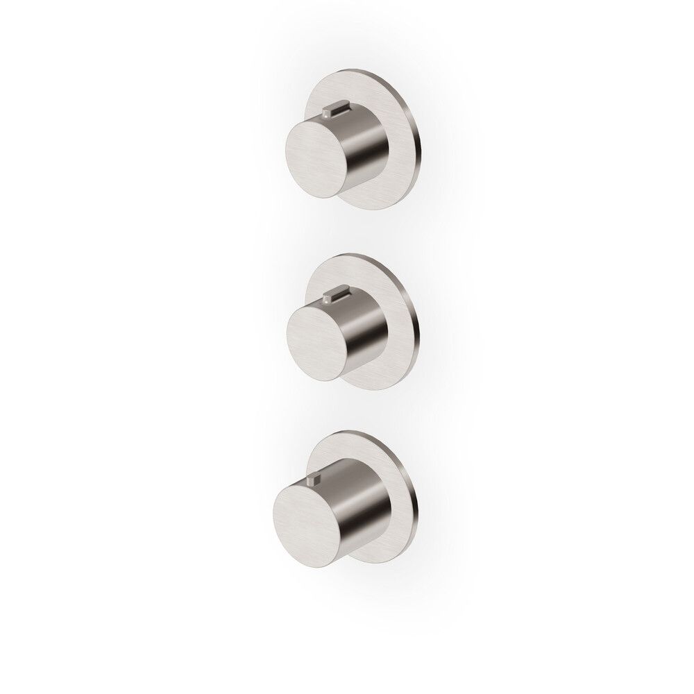 Zucchetti Pan S Douche Thermostatique À Encastrer 3/4” 2 Arrêts R96731 C3 Nickel Brossé