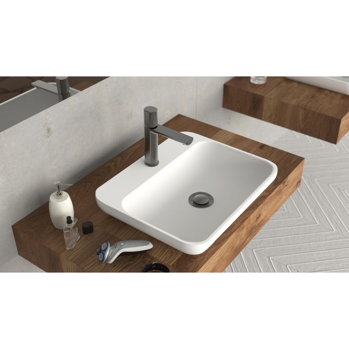 33612 NEW YORK Wash basin mixer, graphite matt vue 10