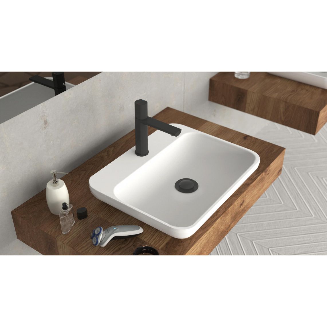 33616 NEW YORK Wash basin mixer, black matt vue 5