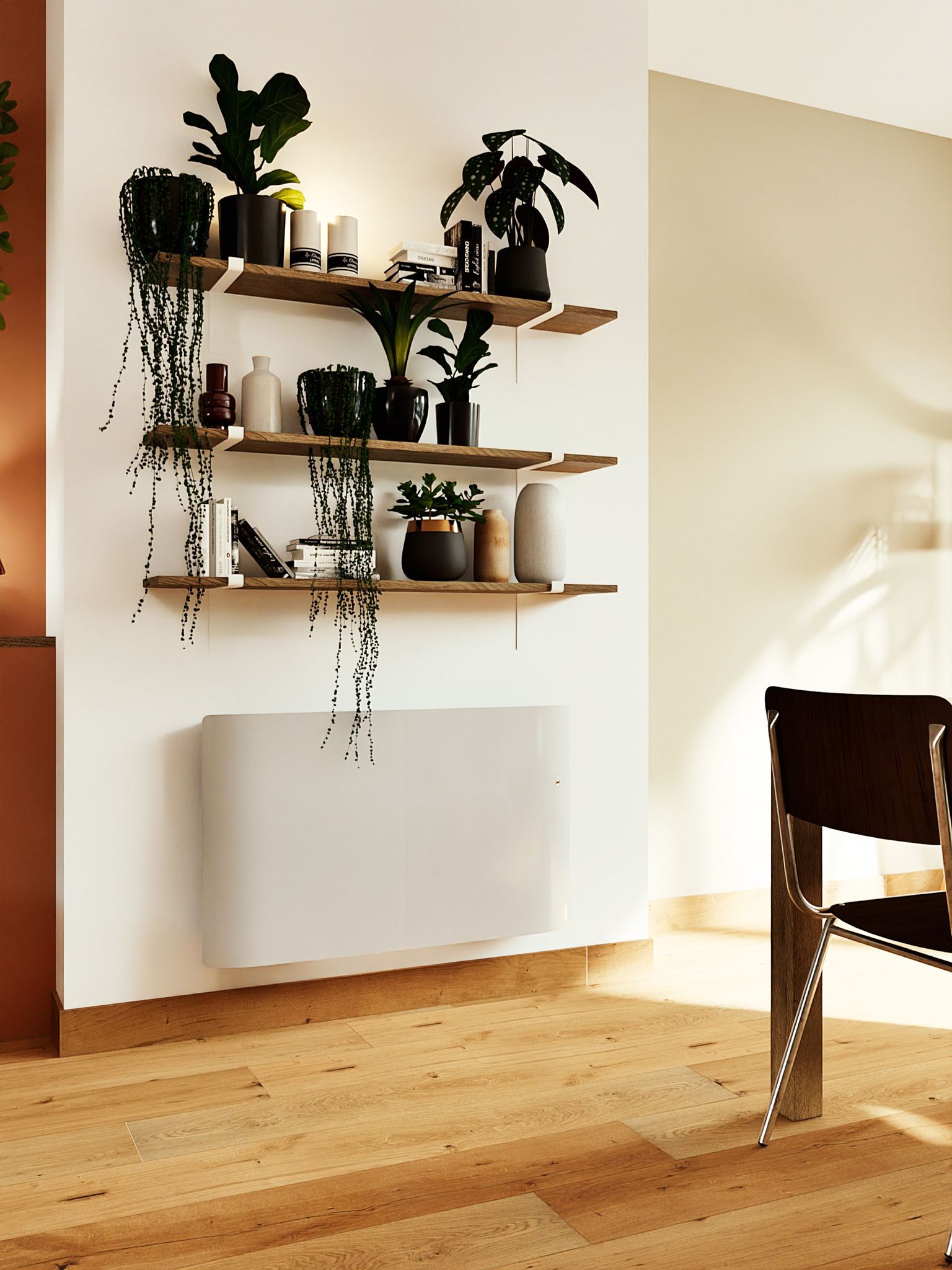 ELEKTRISCHE RADIATOR WIT MUUR MET STEKKER+ PROGRAM 2000W-BxH:119x56,5 vue 3