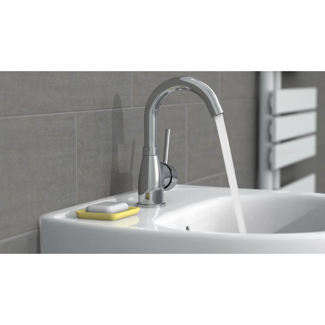 NI075FUTCR FUTURA Wash basin mixer, chrome vue 6