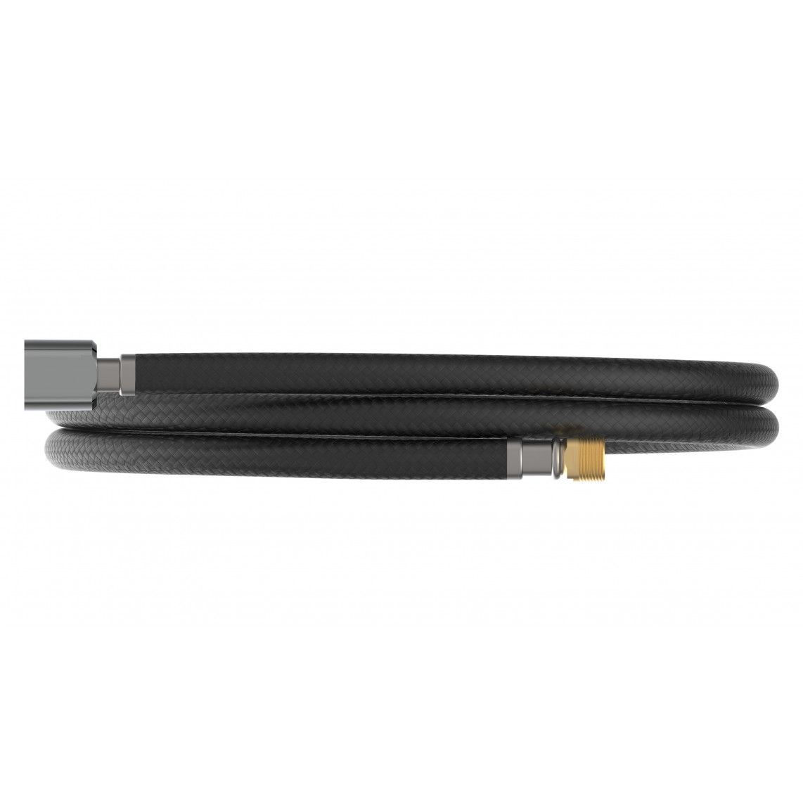 00594 Schenkslang, zwart/chroom, met cilindrische moer, 120 cm vue 2