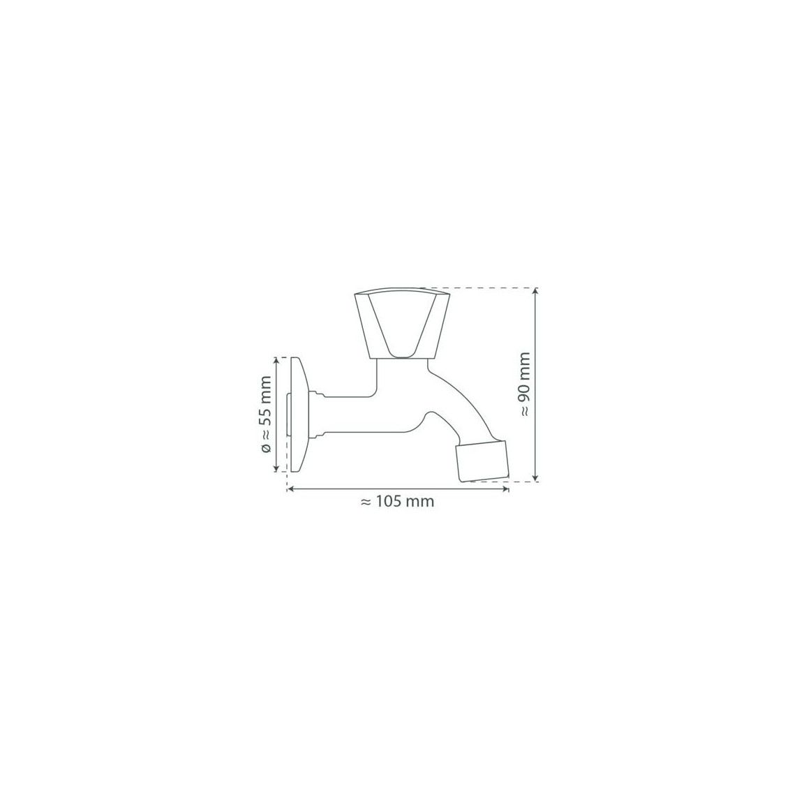 37985 CARNEO Cold water tap, chrome, for wall fixing vue 4