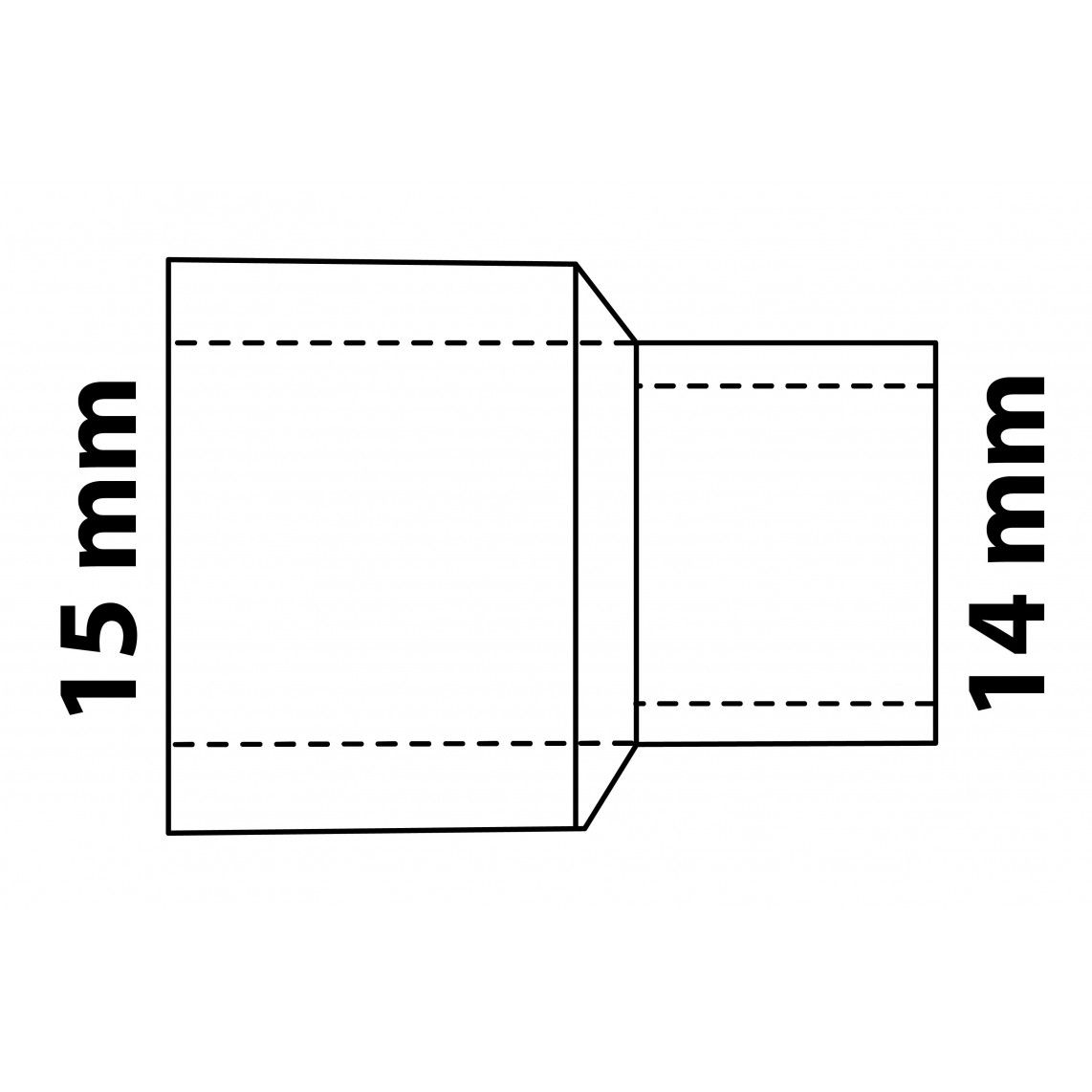 989061055 Reducing double socket, copper solder fitting, 15 mm x 14 mm, 2 sockets vue 3
