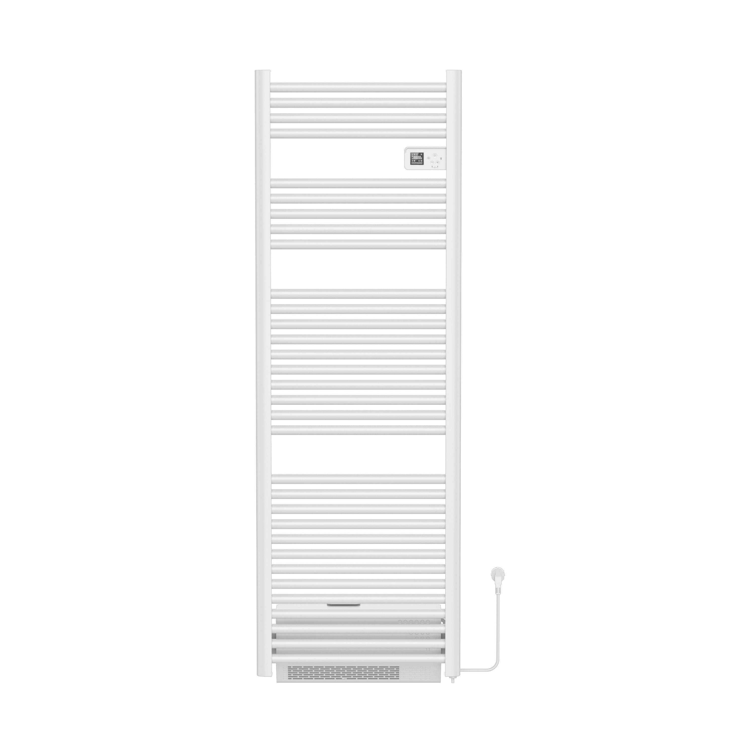 BELRAD ELEKTRISCHE HANDDOEKDROGER MET BLOWER - MET DIGITALE PROGRAMEERBARE THERMOSTAAT - SMART WIFI - 1850W - 1640X540X133 MM - GLANZEND WIT vue 2
