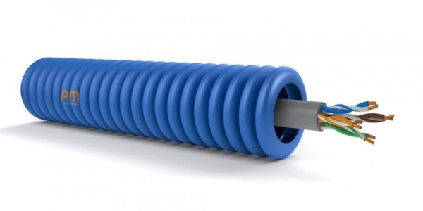 Tube précâblé UTP cat6 diamètre 16mm full Lsoh sur bobine de 300m classe CPR: DCA s2d2a1