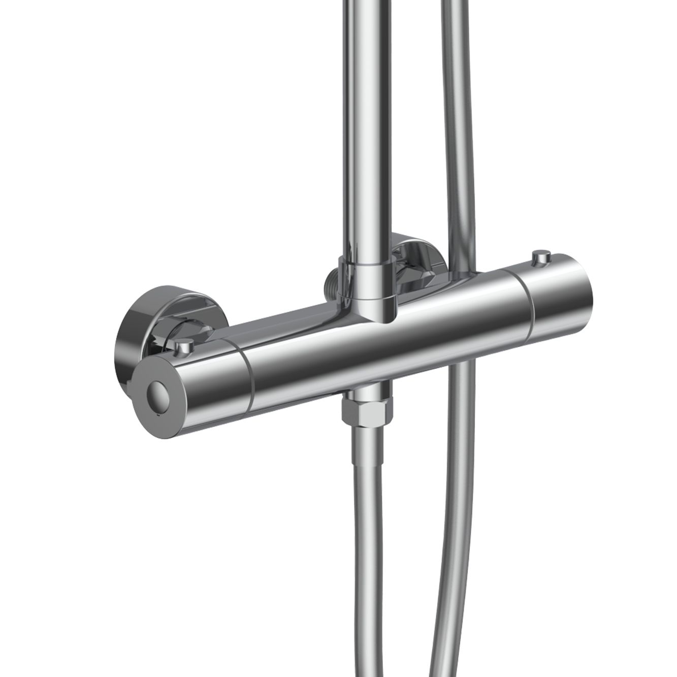 ALONI OPTIMA RONDO SET DE DOUCHE À JETS DE PLUIE – THERMOSTATIQUE – MONTAGE APPARENT – COOL TOUCH - BELGAQUA – CHROME vue 3